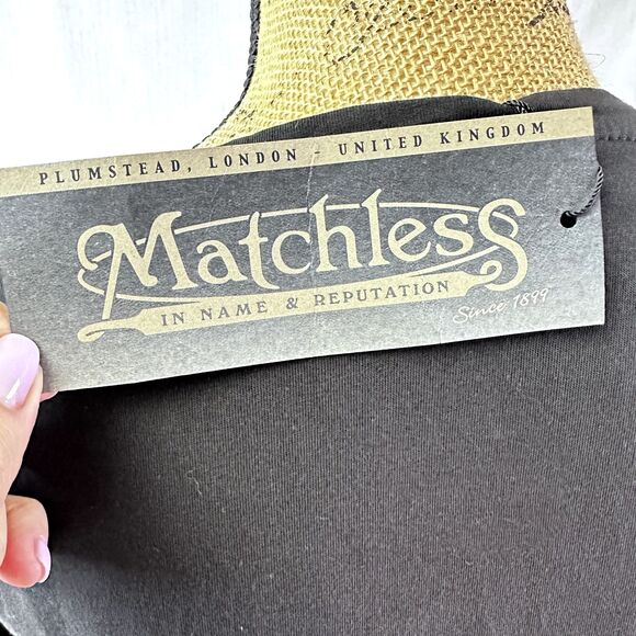 Matchless Women's Cotton Black Long Sleeve Embelished T-Shirt SZ L Made in Italy - Picture 7 of 16